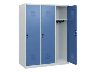 schoollocker,HxBxD 1530x1200x500mm,3vak,vak B 400mm,draaigrendel - 1