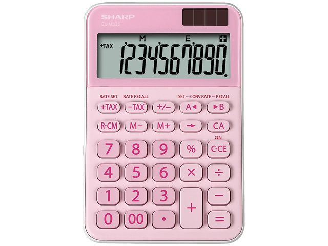 Calculator Sharp-ELM335BPK roze desktop | RekenmachinesWinkel.be