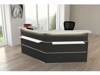 Balie Compleet 2350x 1710mm Met Hoek Tassenplank Front Antraciet - 3