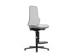 Modulaire draaistoel 590-870mmx470mm opstap glijders flexband grijs