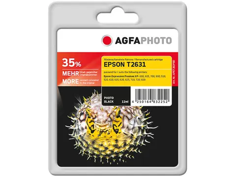 Agfa Photo Epson T2631 XP inkt Foto zwart Rebuilt 700 pagina's