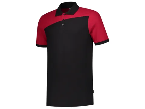 Tricorp Bicolor naden 202006 polo, rood/zwart, maat 6XL, per stuk