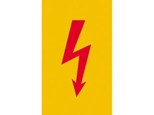 panneau d'avertissement p. int./ext. Signe de tension PVC jaune/noir