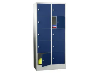 lockerkast,HxBxD 1850x800x500mm,2x5vakken,RAL7035,front RAL5010 - 2
