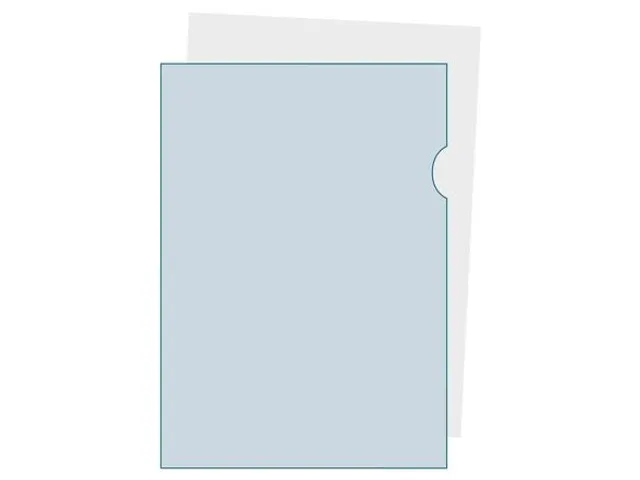 Zakje Met 10 L-Mappen Gladde Polypropyleen 0.12mm A4 Transparant