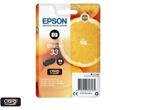 Inktcartridge Epson 33 T3341 foto zwart C13T33414012