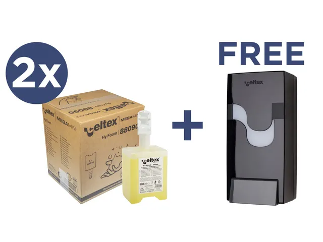 Voordeelbundel Celtex handzeep met gratis zeepdispenser Megamini Forma