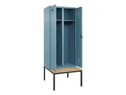 locker met bank,voor scheiding van kleding,HxBxD 2120x800x815mm,2vak