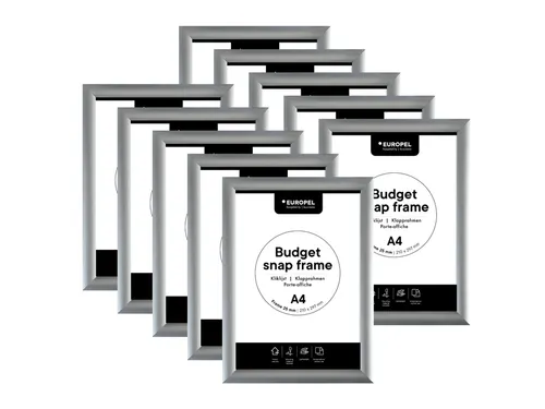 Kliklijst Europel Budget A4 10 stuks zilver