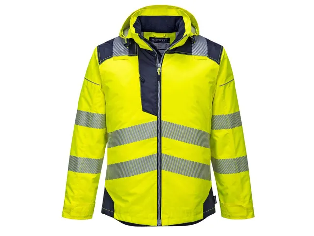 Portwest T400 hi-vis winterjas, geel/zwart, maat XL, per stuk