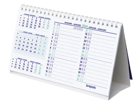 Bureaumaandkalender 2027 Brepols 210x125mm