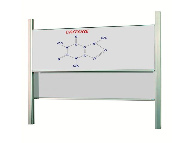 Schoolbord Dubbelvlaksbord 120x250cm Verstelbaar Kolom Wit Emaille | WhiteboardOnline.nl
