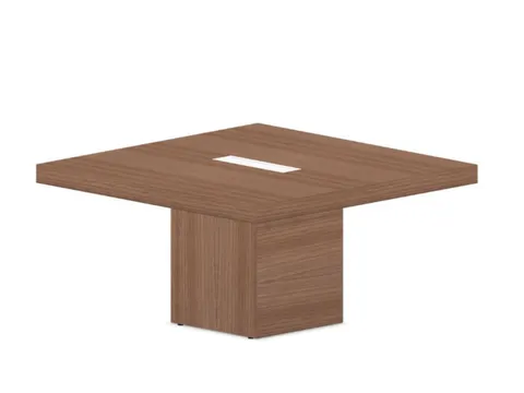 Vergadertafel Hxbxd 73x140x140cm Frame Kubusvormig Noten