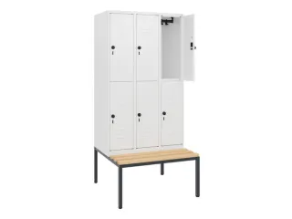 Dubbeldekse dekenkist,HxBxD 1950x900x815mm,3x2vak.,vak B 300mm - 2