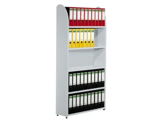 Basisveld 1900x1000x325mm 5legborden 1 Zijpaneel Achterwand Lichtgrijs - 2