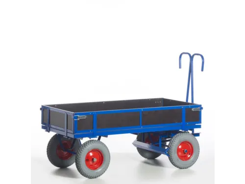 Handtrekwagen 4 Wielen 1000kg 1560x760mm Houten Wanden Luchtbanden