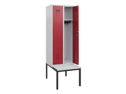 locker met bank,HxBxD 1950x600x815mm,2vak,vak B 300mm,cilinderslot