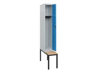 locker met bank,HxBxD 1950x300x815mm,1vak,vak B 300mm,cil.-slot - 2