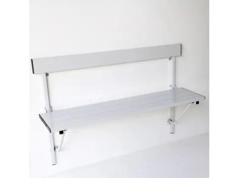 klapbank LxD 1200x380mm aluminium lijsten frame staal RAL7035