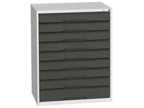 ladekast HxBxD 1000x800x550mm 9laden romp RAL7035 front RAL7016