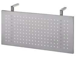 zichtscherm,v. bureau,HxB 350x750mm,zilverkleurig