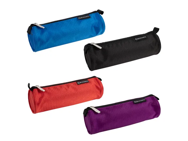 Pennenetui rond Poly ester OPAK 4kl ass