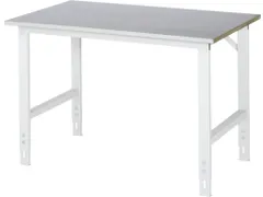 werkbank,HxBxD 760-1080x1250x800mm,houtblad,m. zinklaag