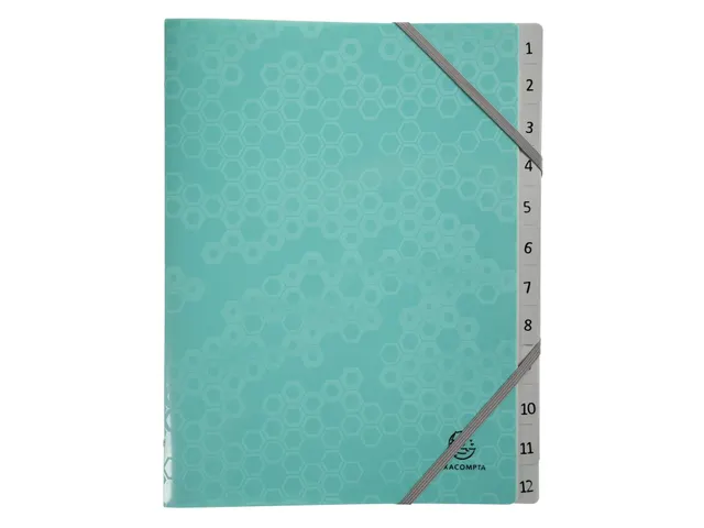 Trieur polypropylène recyclé 12 compartiments Maïa - Couleurs assor