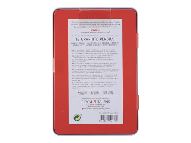 Crayon graphite Bruynzeel Expression set 12 duretés gris