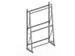 magazijnrek voor profielen,grondveld,eenzijdig,HxBxD 2500x1400x500mm