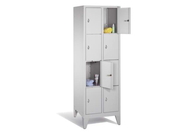 Vakkenkast 1850x610x500mm 8 Vakken Klinksluiting Poten Ral7035 | ArchiefkastOnline.nl