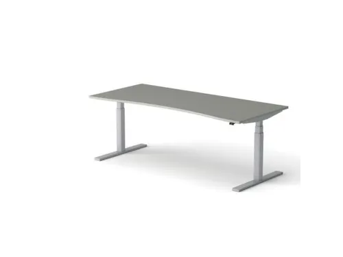 Elektrisch ihv bureau HxBxD 640-1300x2000x900/800mm blad grijs