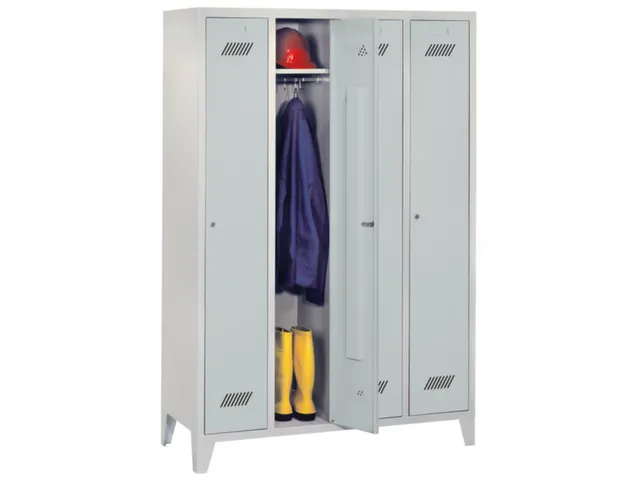 locker,RAL 7035,HxBxD 1850x1200x500mm,4vak,vak B 300mm,cil.-slot