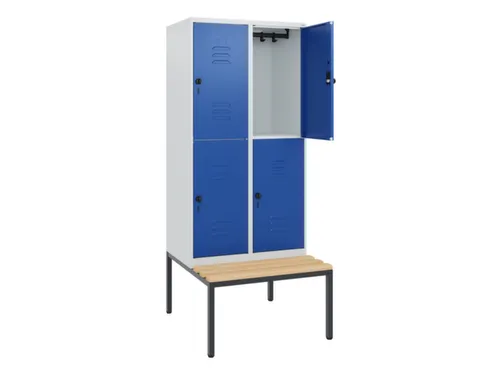 Dubbeldekse dekenkist,HxBxD 1950x800x815mm,2x2vak.,vak B 400mm