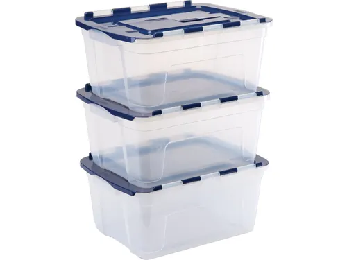 Opbergbox 45 Liter Transparant Blauw