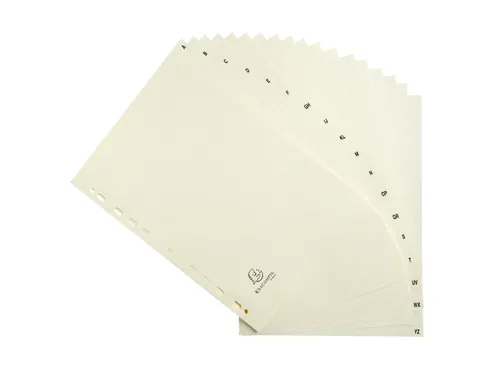 Tabbladen karton 155 g 18 tabs A-Z ivoor