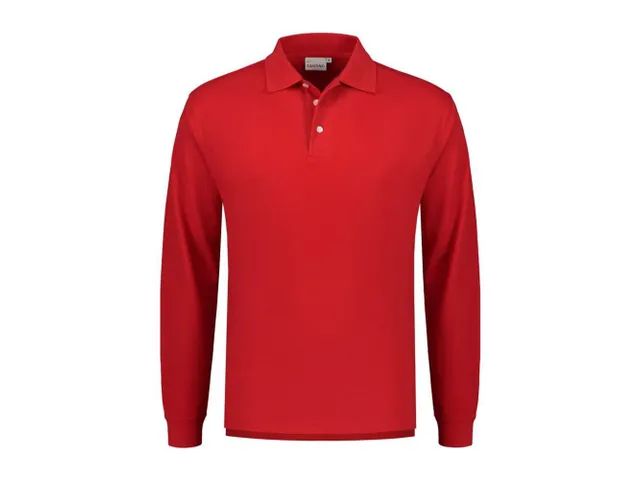 Polo à manches longues Santino Matt, rouge, taille L, la piece