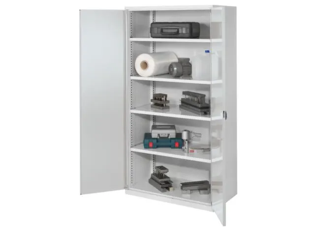 Materiaalkast Dubbelwandige Deur 1950x1000x600mm 4legborden Ral7035