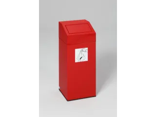 Afvalverzamelaar 45 liter 790x320x320mm sticker poetsdoeken Rood - 2
