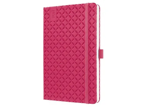 Weekagenda Flair A5 2027 (NL/FR/EN/DU) Fuchsia Pink Hardcover