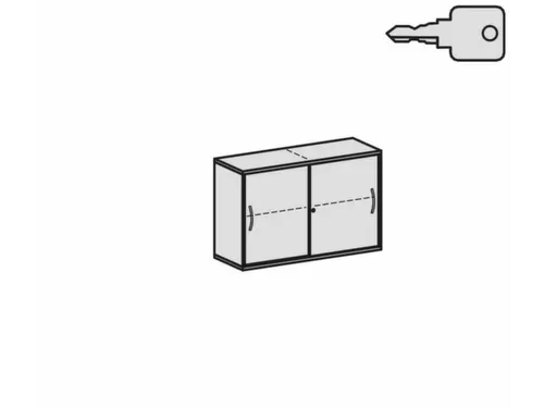 schuifdeurkast HxBxD 770x1200x430mm romp onyxgrijs decor front wit