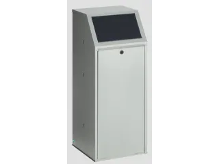 Afvalverzamelaar restafval 70 liter hxbxd 1000x400x400mm klep grijs - 1