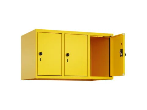 opzetkast,v. locker,3vak.,vak B 300mm,HxBxD 500x900x500mm,draaigrendel
