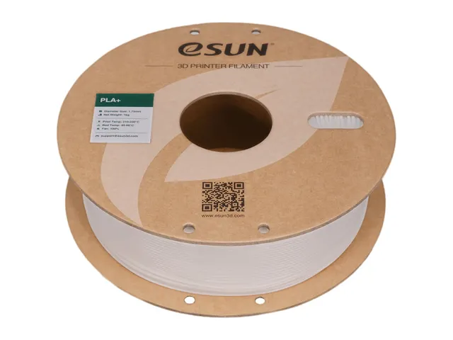 eSUN PLA+ 3D printer Filament 1,75mm Wit 1kg