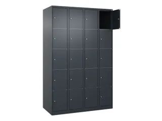 lockerkast,HxBxD 1850x1200x500mm,4x5vakken,vak B 300mm,cil.-slot - 1