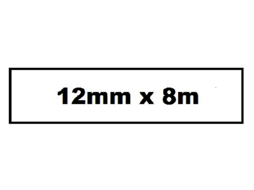 Labeltape Quantore TZE-231 12mm x 8m zwart op wit
