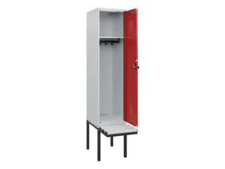 locker met bank,HxBxD 1950x400x815mm,1vak,vak B 400mm,draaigrendel - 1