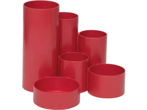 MAULtubo pennenbak 6 vaks Ø15x12,5cm Rood 85% recycling