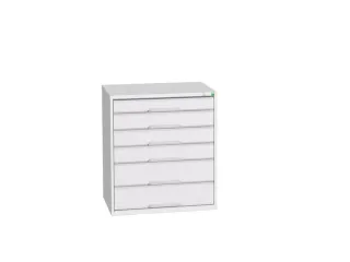 ladekast HxBxD 900x800x550mm 6laden romp RAL7035 front RAL7035 - 1