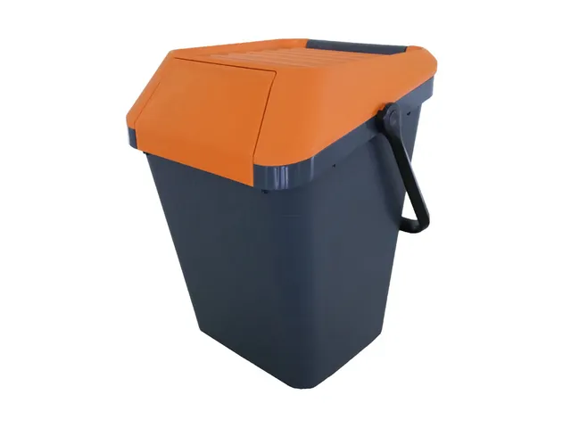 Easymax Afvalbak 45 Liter Grijs Oranje